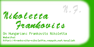 nikoletta frankovits business card